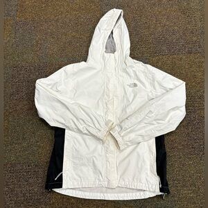 The North Face jacket women’s size medium white  hyvent full zip waterproof